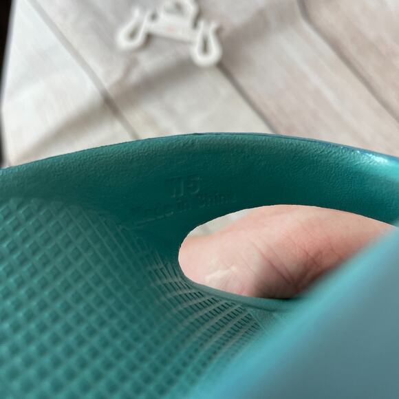 Aetrex Lynco Flips Women's Sz 5 Flip FLops Sandals Aqua Shimmer - Picture 9 of 10